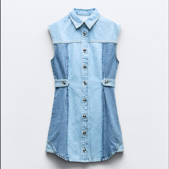 PATCHWORK Z1975 DENIM MINI DRESS - Picture 11 of 16